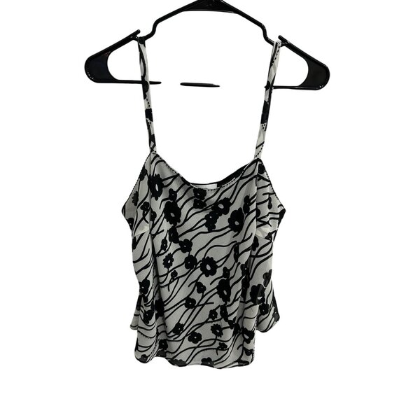 FD Rêve De Ronde Black Sheer Floral Print Top Set 3/4 Sleeves Matching Sleeveles - Picture 3 of 16